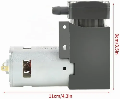 Vista 2 de FTVOGUE Bomba de vacío sin aceite DC12V 42W mini bomba de presión del pistón del cepillo 40L/min