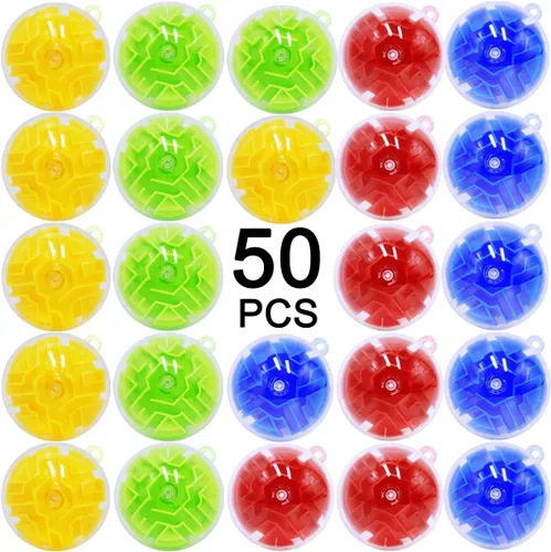 Vista 4 de Nothers Rompecabezas 3D Maze Brain Teaser, juego de 6 piezas, estilo moderno, edades de 6 a 12 años, colores brillantes, nivel principiante