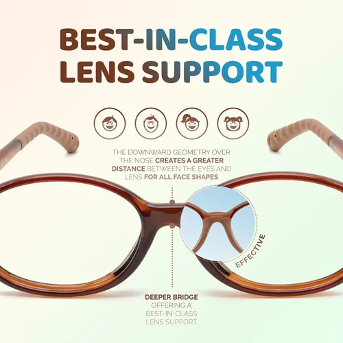 Vista 4 de Tempo Gafas irrompibles para niños - Gafas de moda flexibles para niños - 3005