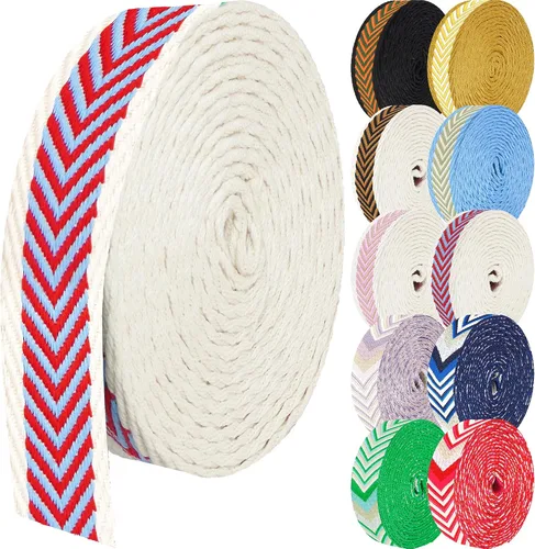 Vista 11 de 1.5 pulgadas Correa de nailon con patrón, correas de cinturón de nailon, correas para bolso, correas para mochila, cinturón de nailon