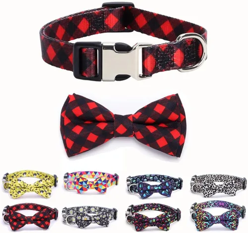 Vista 20 de Collares para perros pequeños, con patrón de impresión 3D, de nailon suave, ajustables, para perros pequeños, medianos, grandes, hembra, niño 1