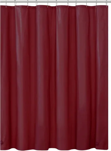 Vista 3 de Dependable Industries inc. Essentials Cortina de ducha magnetizada para baño con ojales de metal impermeable (beige)