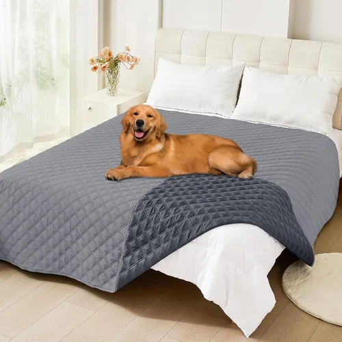 Vista 37 de Smiry Funda Impermeable para Cama de Perro Manta para Mascotas, Manta Suave y Lavable para Perros para Muebles Cama Sofá Sofá Reversible, a Cuadros
