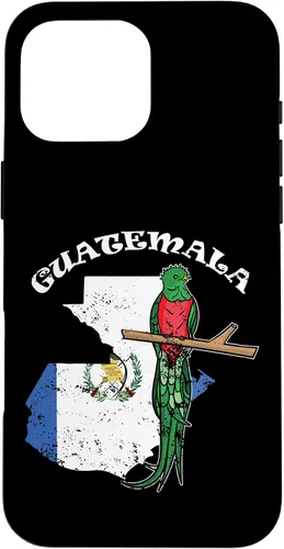 Vista 19 de Funda de recuerdo para iPhone 16 Quetzal de Guatemala con bandera de Guatemala