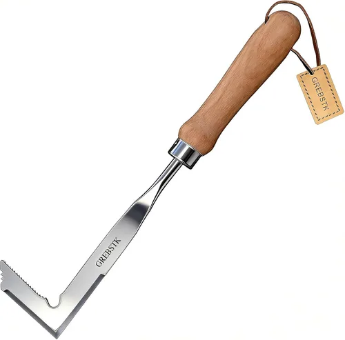Vista 12 de GREBSTK - Herramienta ligera y afilada de acero inoxidable Razor-Sharp Rust-Resistant L-Shaped Blade, Comfortable Non-Slip Handle, for Patio