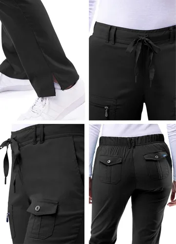 Vista 4 de Adar Pro Scrubs para mujer, pantalones de yoga ajustados para piernas