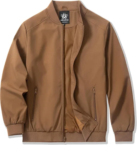 Vista 14 de URBANFIND Chaquetas bomber para hombre, casuales, ligeras, cortavientos, a la moda, abrigos de primavera y otoño
