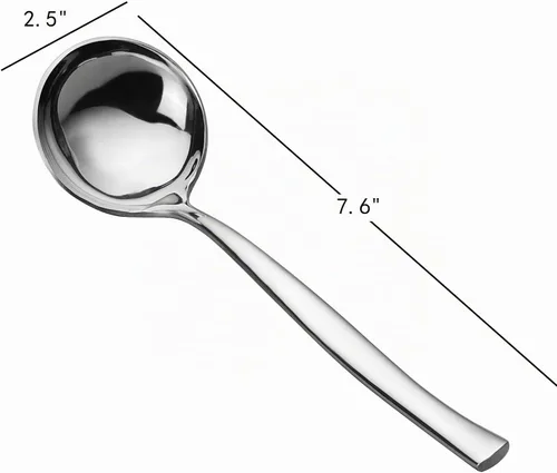 Vista 2 de Juego de 4 cucharones de salsa de acero inoxidable, juego de cucharones de salsa pequeños
