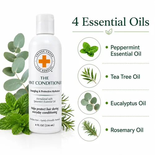 Vista 2 de Acondicionador Orange Cross 8oz Aceites esenciales naturales