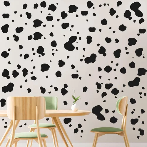 Vista 5 de 184 calcomanías con estampado de vaca, calcomanías adhesivas para pared, calcomanías de vinilo con estampado de vaca, decoración de pared extraíble