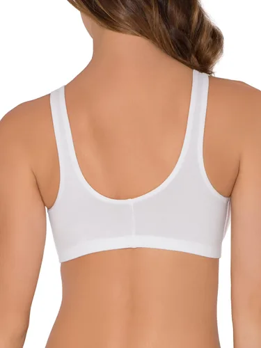 Vista 8 de Fruit of the Loom Sujetador de algodón con cierre frontal múltiple para mujer