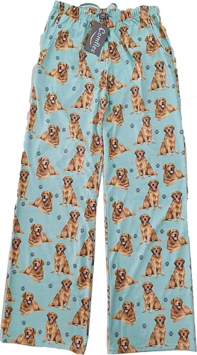 Vista 3 de Golden Retriever - Pantalón de pijama unisex ligero de mezcla de algodón, suave y cómodo, perfecto para regalos de Golden Retriever