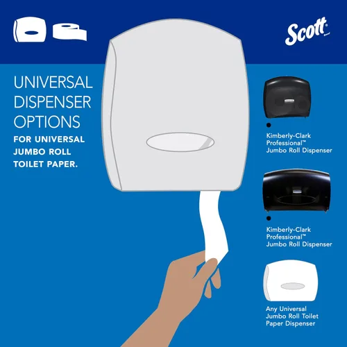 Vista 8 de Scott Professional - Rollo de papel higiénico jumbo, a granel, 4 rollos x 1000 pies (03148)
