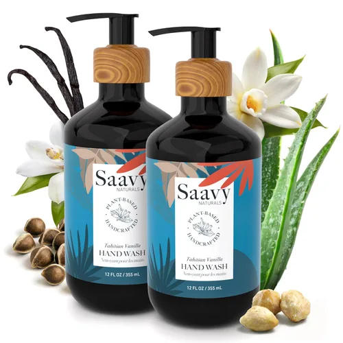 Vista 9 de Saavy Naturals Bomba de jabón líquido de manos y manzanilla lavanda, jabón líquido hidratante para manos con aloe vera, aceites esenciales y más