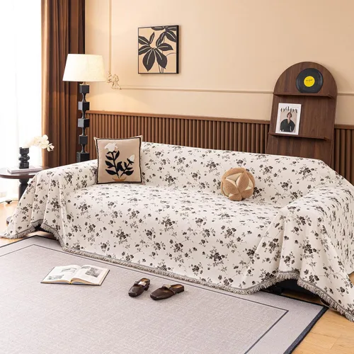 Vista 9 de DREAMINGO Fundas de sofá biplaza para sofá de 2 plazas, manta jacquard moderna y minimalista protectora de muebles para mascotas, lavable, funda