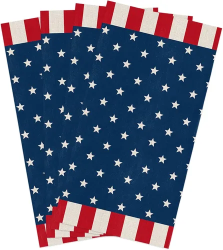 Vista 40 de Toallas de cocina patrióticas del 4 de julio, paños de limpieza de microfibra con estrella de la bandera americana, toallas de cocina, baño, toallas