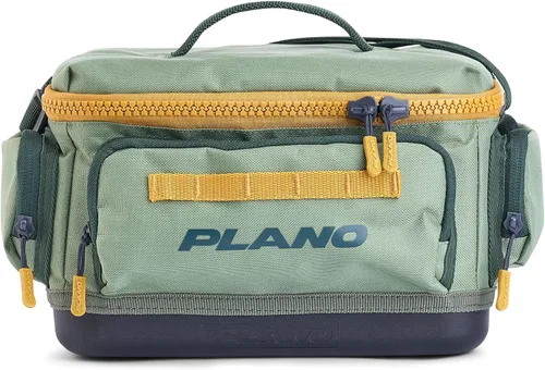 Vista 24 de Plano Bolsa de aparejos de pesca de vanguardia para fines de semana, base impermeable moldeada, almacenamiento espacioso, mangas de herramientas