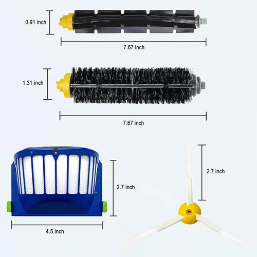 Vista 6 de Kit de piezas de repuesto para irobot Roomba 600 Series 694 676 675 692 695 677 671 655 645 690 680 660 650 620 614 y 500 Series 595 585 564 , 2