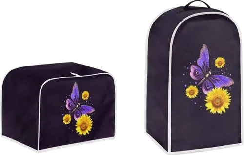 Vista 18 de doginthehole Funda para licuadora y tostadora, 2 rebanadas estéticas de estrellas de mar con estampado de conchas marinas para batidora o cafetera