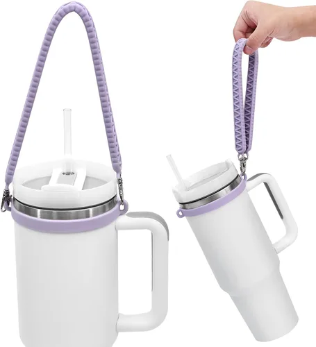 Vista 8 de Asa de Botella de Agua, Correa de Botella de Agua de Silicona, Portabotellas, Soporte con Correa, Se Ajusta a la Mayoría de Botellas de 8-40oz