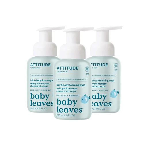 Vista 9 de ATTITUDE Lavado Espumoso 2 en 1 para Cabello y Cuerpo de Bebé, Champú Jabón Verificado por EWG, Dermatológicamente Probado, Hecho con Ingredientes