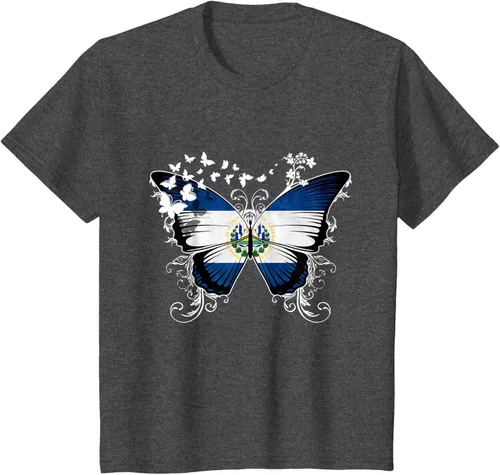 Vista 35 de Camiseta Salvadoreña Bandera El Salvador, Negro