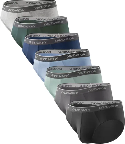 Vista 12 de DAVID ARCHY - Calzoncillos para hombre, de rayón de bambú, con soporte de absorción de humedad, tipo bolsa, suaves, paquetes de 4 o 7