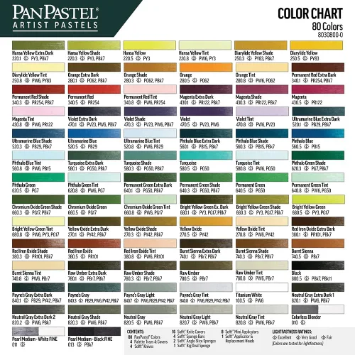 Vista 3 de Colorfin PPSTL80 - PanPastel - Set de pasteles ultra suaves de artista, pack de 80