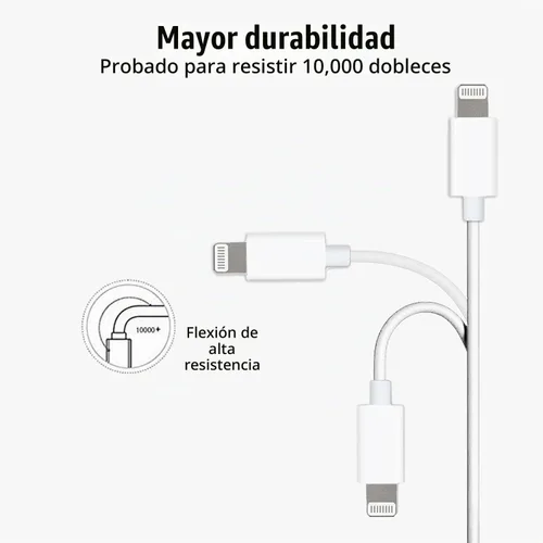 Vista 4 de Cable corto para iPhone 14/13/12/11 Carplay [certificado MFi] USB A a Lightning Cable de carga de coche para iPhone 14 13 12 11 Pro Max XR XS X