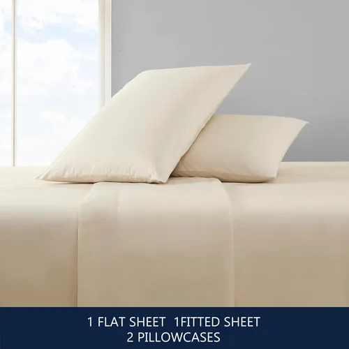 Vista 6 de Nautica - Juego de sábanas tamaño individual, juego de ropa de cama de percal de algodón ligero con funda de almohada a juego, vigorizante y fresco