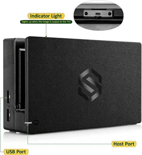 Vista 4 de Muelle de TV con pantalla para Switch Console, reemplazo para Switch Dock
