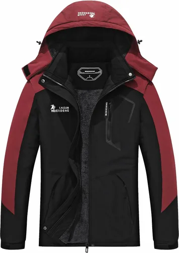 Vista 6 de MOERDENG Chaqueta de esquí para mujer, abrigo cálido de invierno Rosered Camo