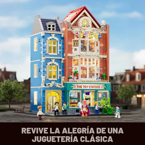 Vista 8 de Lumibricks Set de Ladrillos de Construcción de Iluminación de Tienda de Juguetes – Modelo de Casa de Ciudad Modular Townhouse Tienda de Juguetes