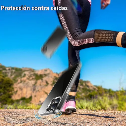 Vista 7 de JJGoo Compatible con iPhone 12 y 12 Pro funda transparente, transparente a prueba de golpes, delgada, antiarañazos, carcasa protectora trasera