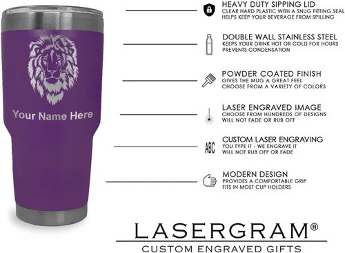 Vista 26 de LaserGram Vaso aislado al vacío de 20 onzas, notas musicales, grabado personalizado incluido (negro)