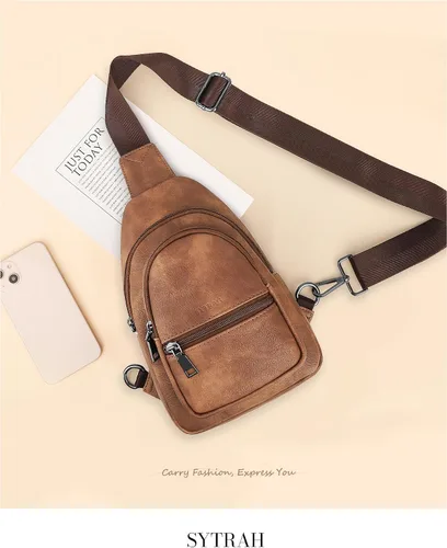 Vista 6 de SYTRAH Bolso bandolera para mujer, bolsos cruzados para mujer, bolso cruzado, riñoneras, bolsa de pecho para viajes