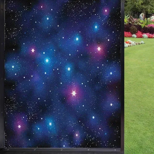 Vista 25 de Película colorida para ventana, película de privacidad, juego de estructura de construcción para niños preescolares con bloques, calcomanías