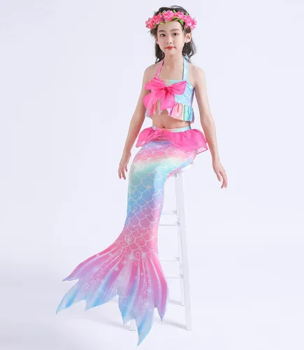 Vista 4 de Kokowaii - Sofisticado traje de baño con cola de sirena para niñas