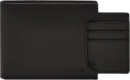 Vista 6 de Fossil Cartera de cuero plegable deslizante 2 en 1 con funda extraíble para tarjetas para hombres
