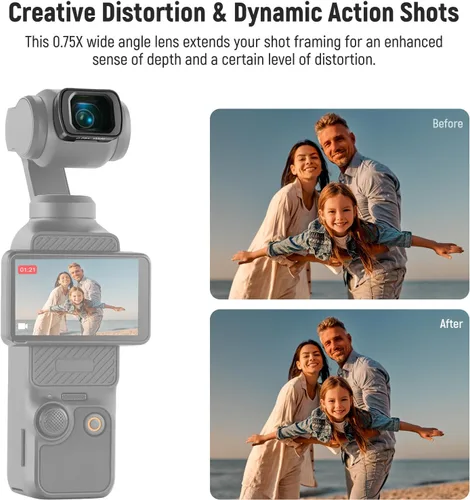 Vista 4 de NEEWER Juego de filtros ND compatibles con DJI Osmo Pocket 3 Creator Combo Accesorios, lente gran angular + ND2-32 variable + CPL + filtro