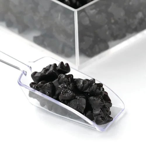 Vista 4 de Osos de regaliz negro sin azúcar 2.2 libras – regaliz holandés dulce – una bolsa a granel
