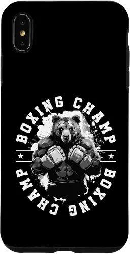 Vista 7 de iPhone 14 Boxing Champ Bear Animal Gym Estuche con cita de boxeador de luchadores