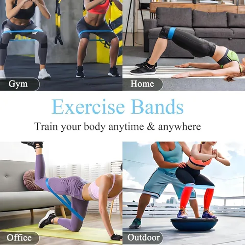 Vista 5 de 1 5 Pack Resistance Bands for Working Out, Workout Equipment, Exercise Bands for Home Gym & Stretching, Pilates Equipment, Fitness Equipment