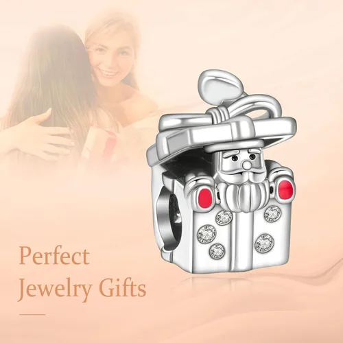 Vista 4 de Annmors Christmas Charm for Woman-925 Sterling Silver Dangle Pendant BeadGirl Jewelry Beads Gifts for Women BraceletNecklace