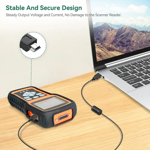 Vista 8 de Adaptador de 5 V + mini cable USB de repuesto para escáner FOXWELL NT301 NT201 NT510 NT604 NT624 NT630 OBD2 escáner de diagnóstico herramienta