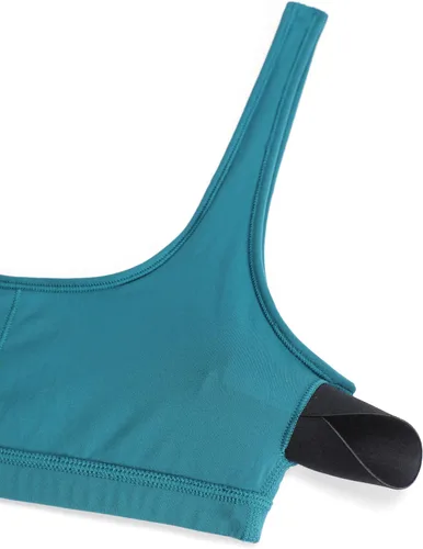 Vista 21 de CRZ YOGA Butterluxe - Mini brasier para mujer, cuello redondo, de bajo impacto, inalámbrico, deportivo, yoga, acolchado, para entrenamiento