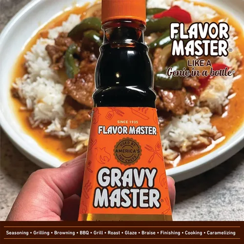 Vista 3 de Gravy Master: salsa para asar, condimentar y dorar, lista para usar, 1 botella (5 onzas líquidas), vegetariana, sin gluten, Kosher, Pareve