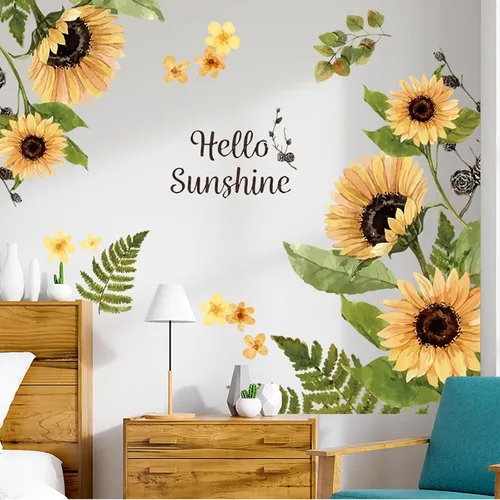 Vista 12 de Arawat 2 Juego de Calcomanías de Diente de León para Pared Pelar y Pegar Calcomanías de Pared de Diente de León Azul Adhesivos de Pared Florales