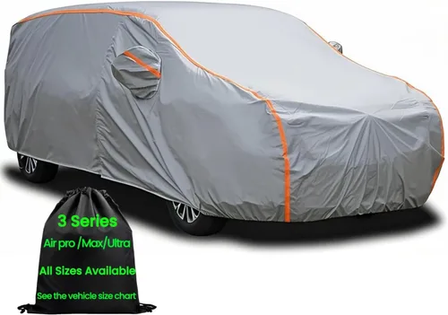Vista 7 de Funda impermeable para automóvil deportivo, súper ligera, para todo tipo de clima, resistente a los rayos UV y a los arañazos, con cremallera