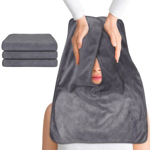 Vista 23 de SINLAND Toallas de Microfibra para Esteticistas para Faciales Eliminación de Mascarillas Envoltorio Facial Paño Facial Suave con Diseño Dividido